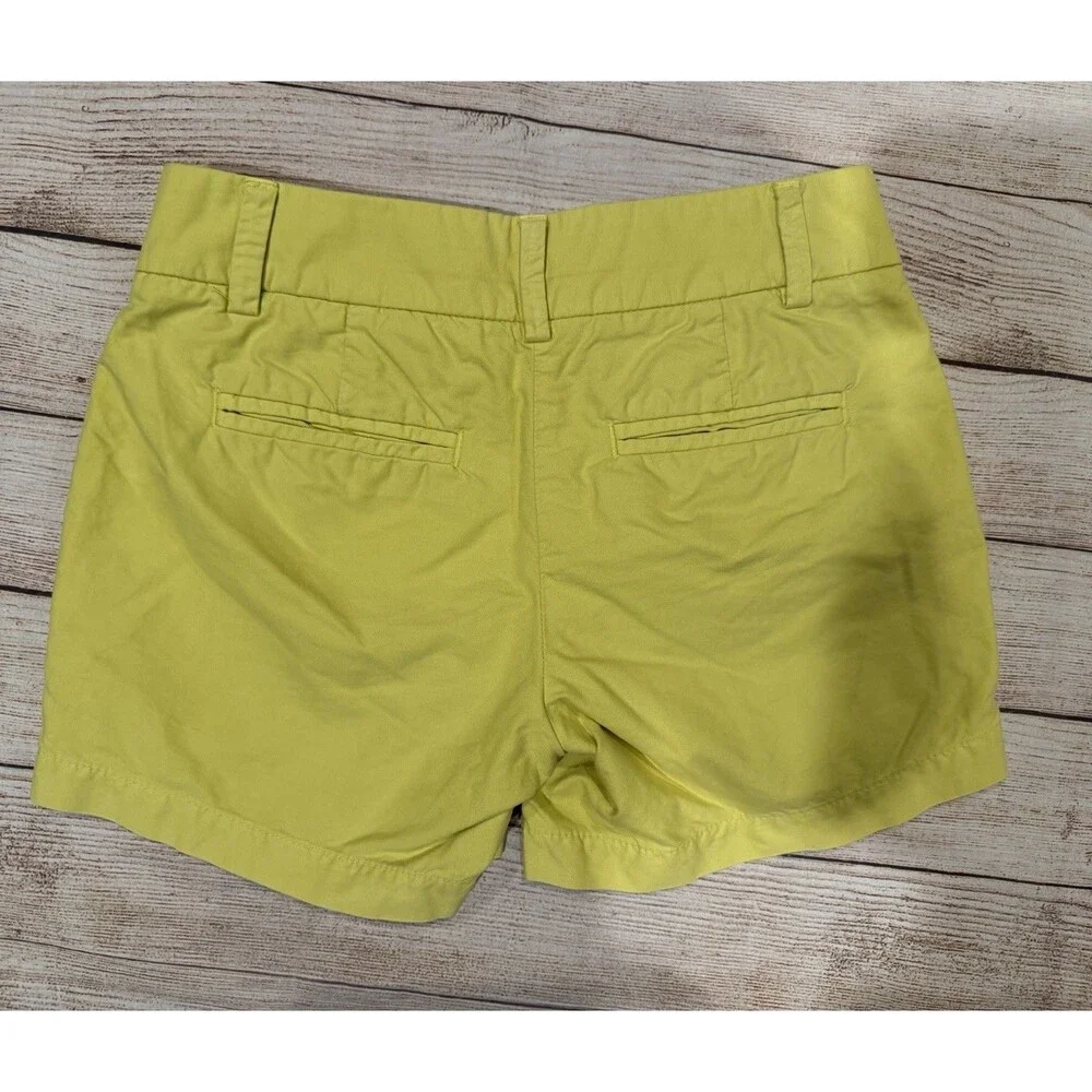 J Crew Boyfriend Chino Shorts Green Zip Fly Low Rise Slash Pockets 28